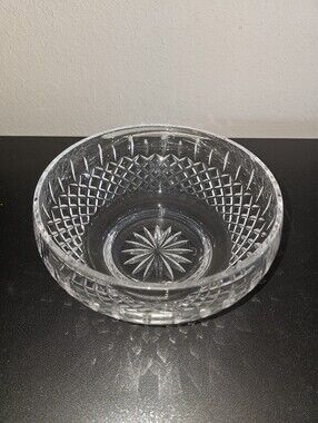 Vintage Atlantis Crystal Hand Cut 8" Serving Bowl - Signed Atlantis